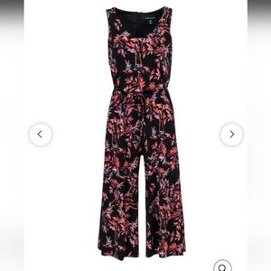 Cynthia Rowley black floral midi jumpsuit